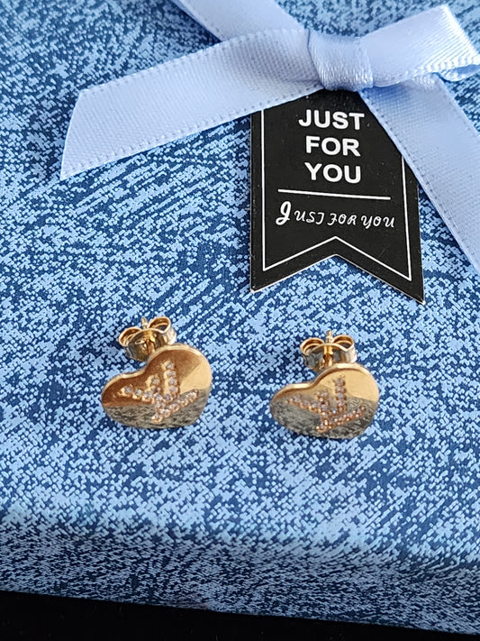 Inspired Heart Earrings LV